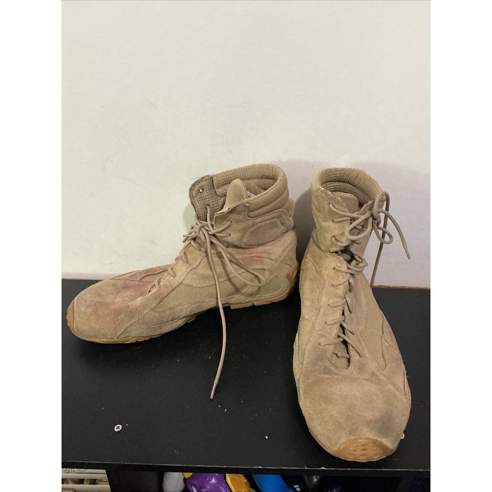 Tactical Research TR303 Mens Combat Boots Tan Desert 13W Leather Lace Up